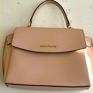 NWT MICHAEL KORS ROCHELLE MEDIUM TOP HANDLE LEATHER BAG IN PLUSH PINK